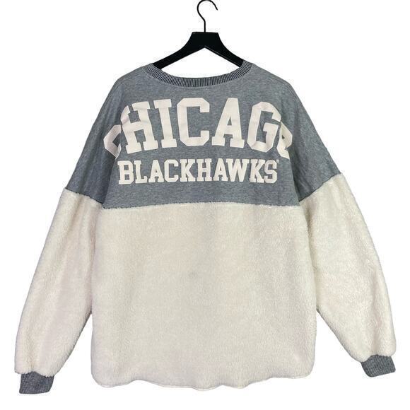 Chicago Blackhawks Spirit Jersey Sweatshirt XL Gray Pullover Unisex Long‎ Sleeve - Picture 1 of 10